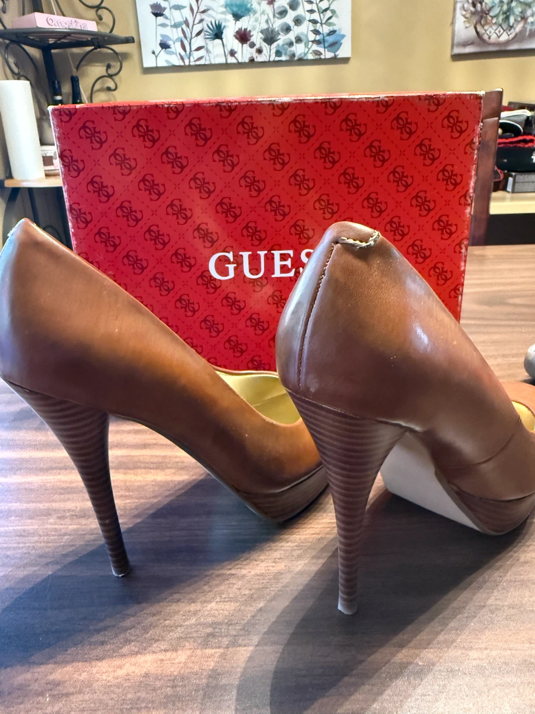 Guess "Isadora" Heels - Brown Leather - photo 2