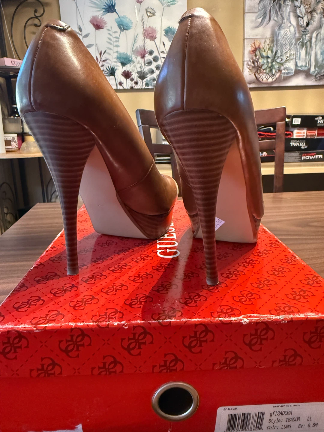 Guess "Isadora" Heels - Brown Leather - photo 3