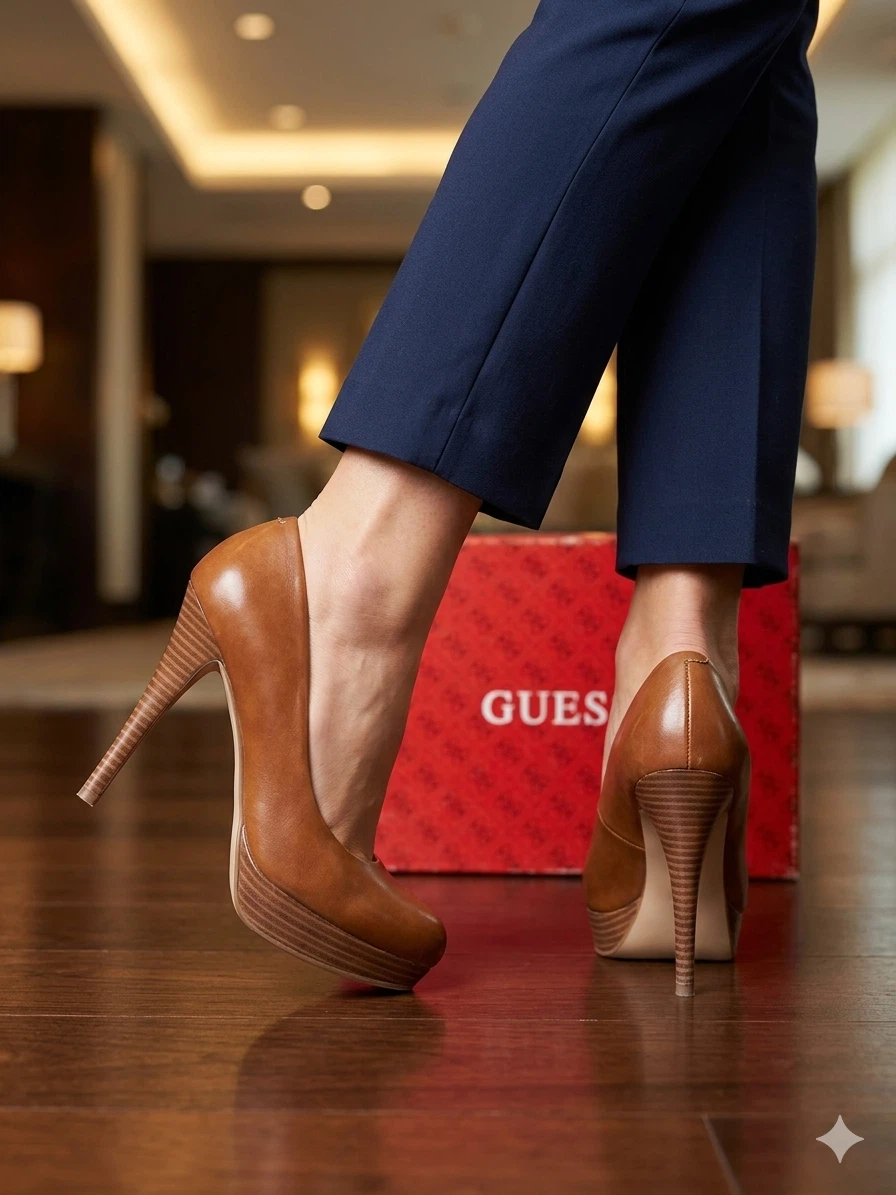 Guess "Isadora" Heels - Brown Leather - photo 5