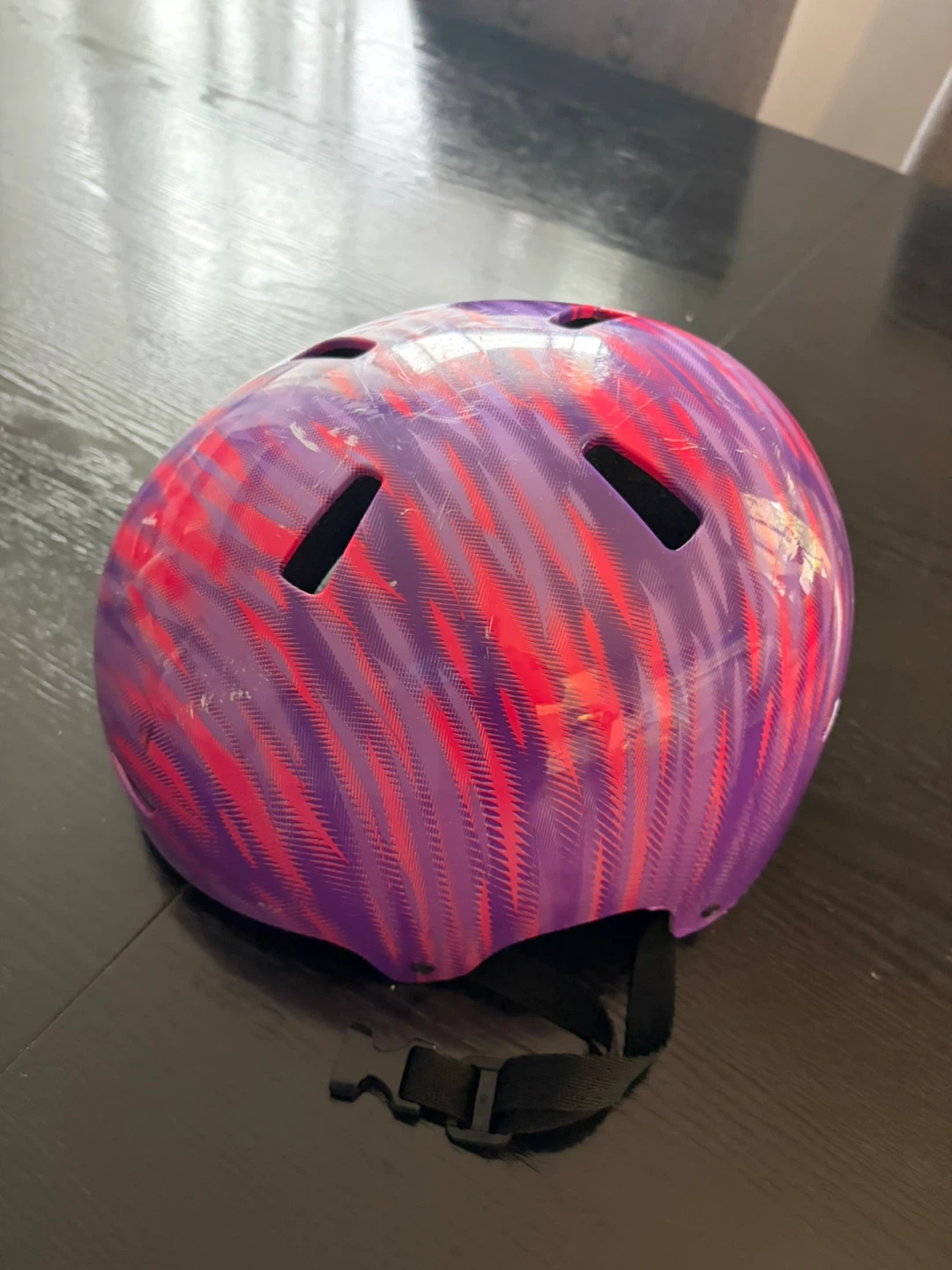 Kids Helmet - Purple & Pink Swirl Design - photo 3