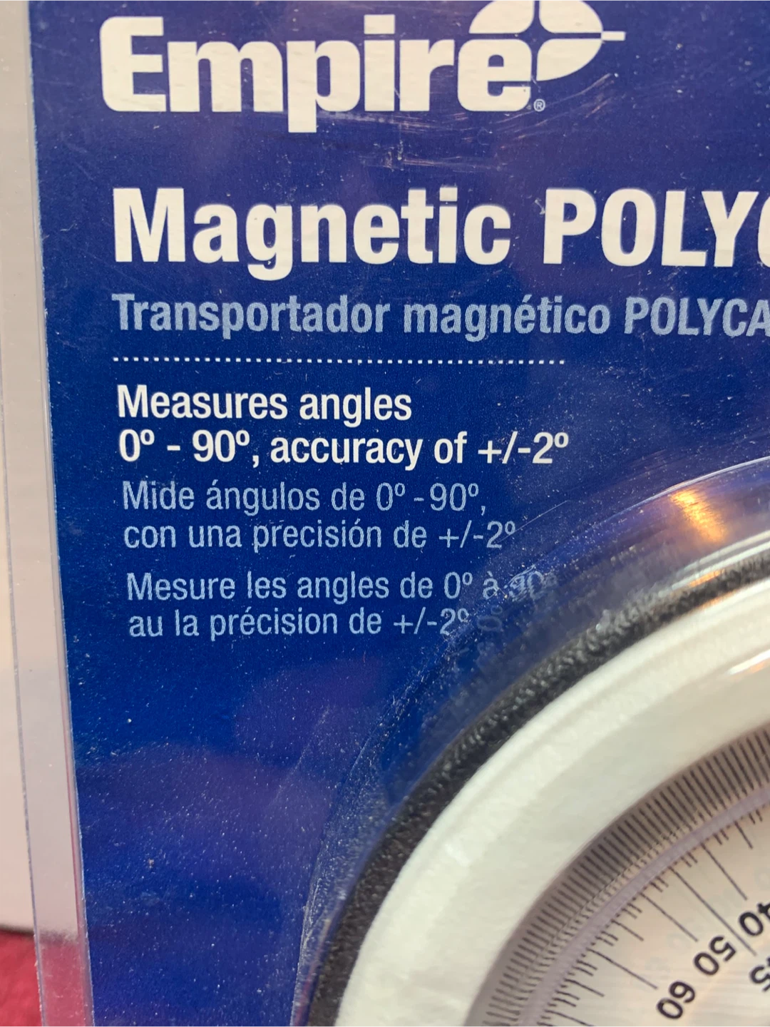 EMPIRE POLYCAST MAGNETIC PROTRACTOR - photo 3