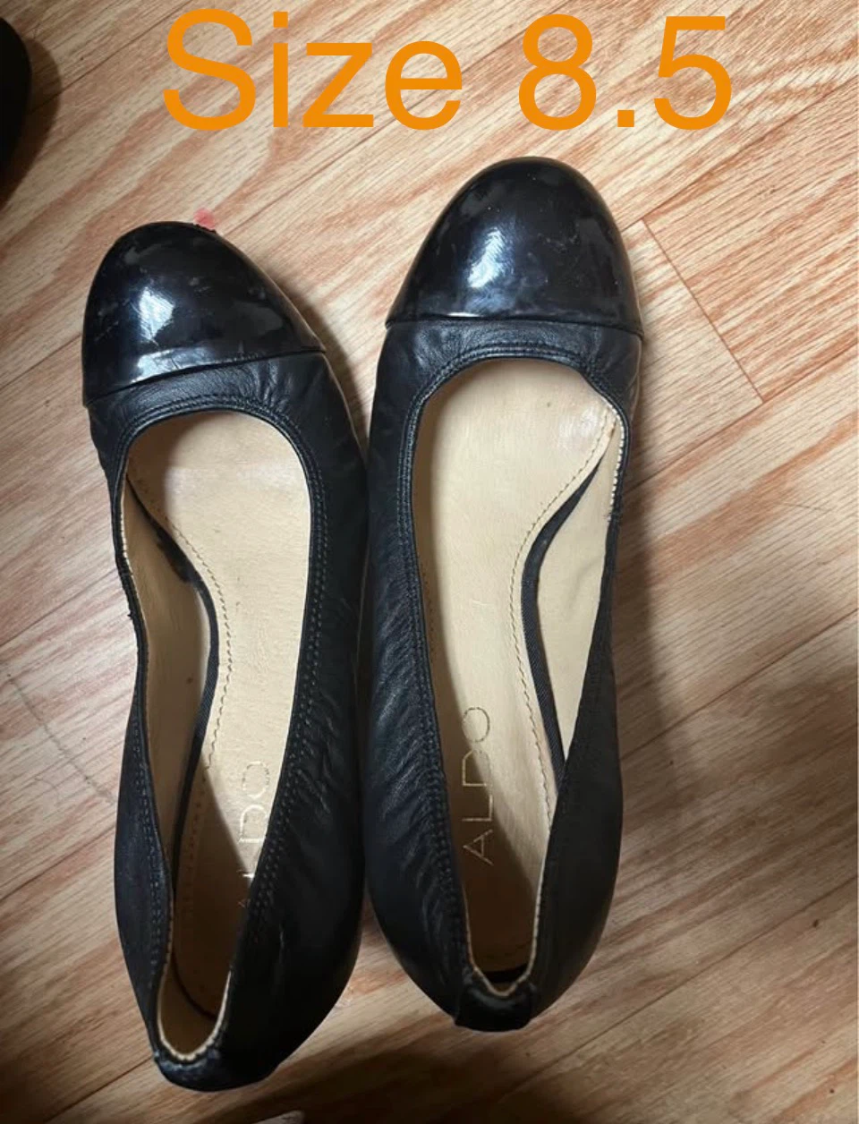 ALDO Black Ballet Flats Size 8.5