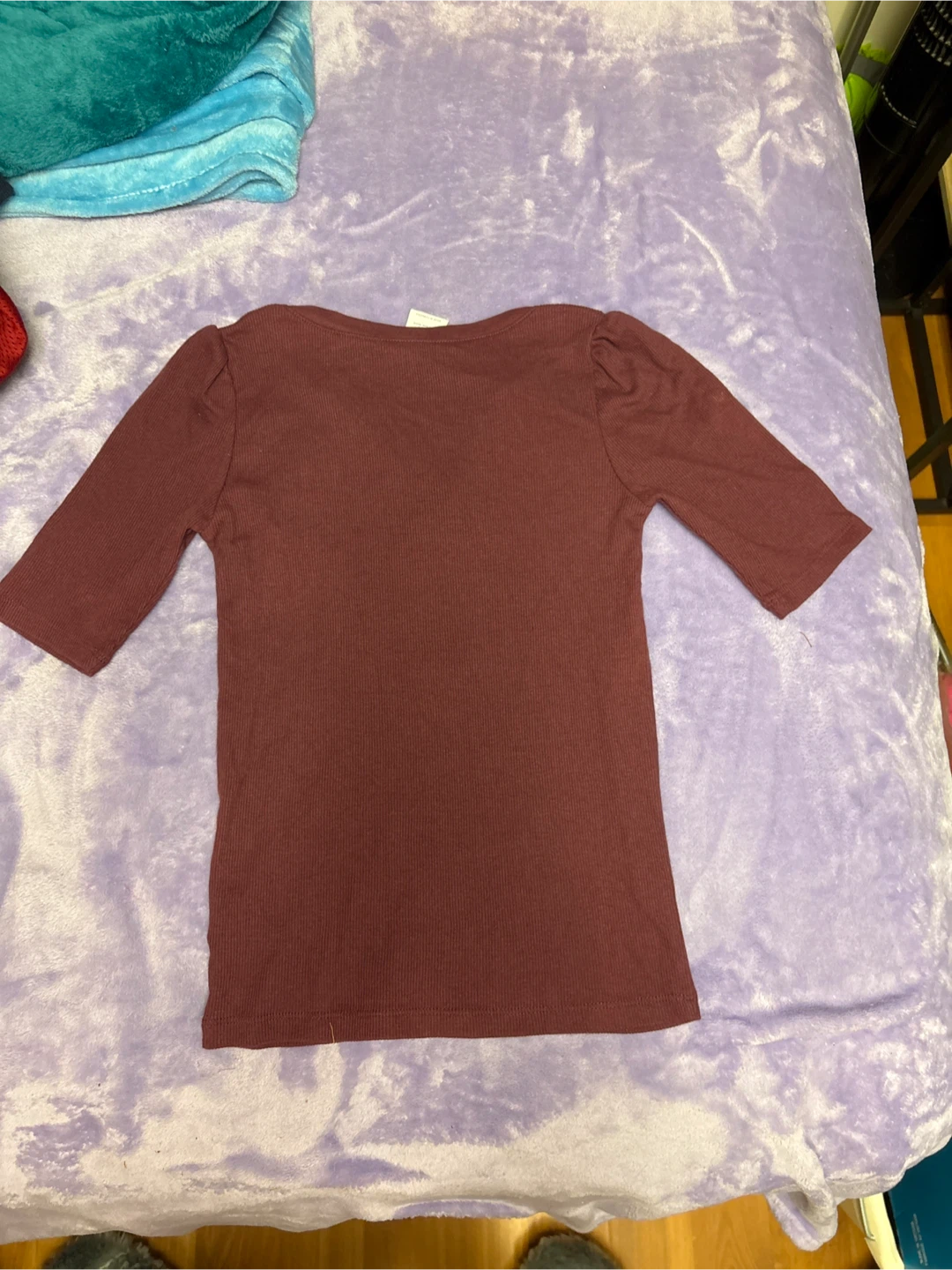 Gap Kids Burgundy Ribbed Henley Shirt XL (12) - photo 2