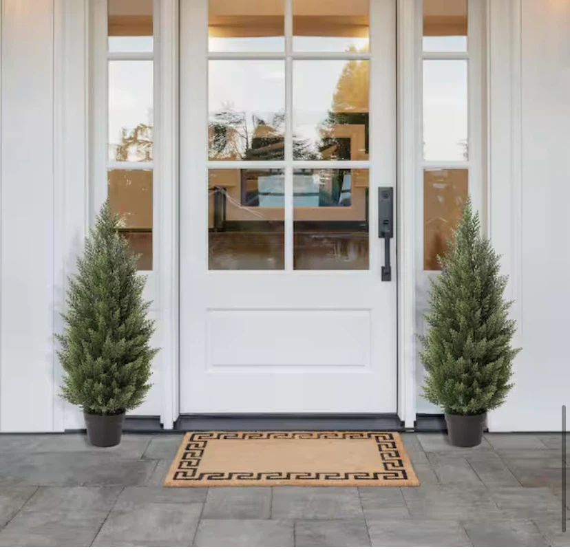 New VeriNatural 2-Pack Artificial Cedar Topiary Trees 3ft - photo 4