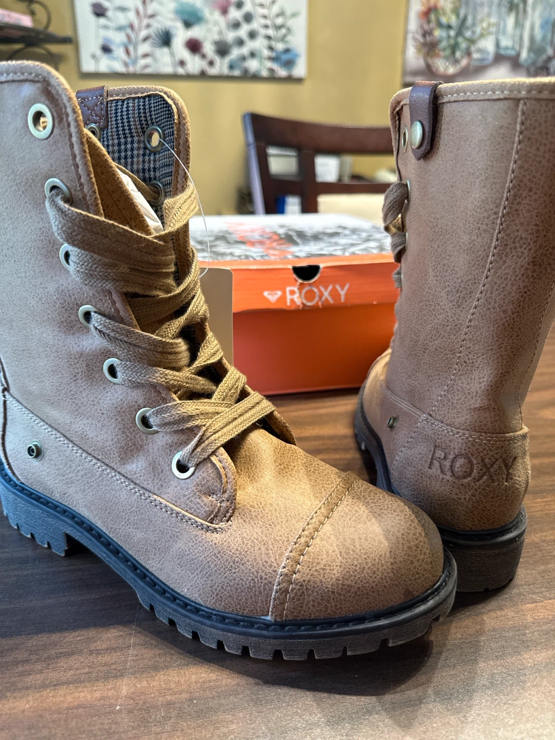 Roxy Women's Tan Faux Fur Lined Lace-Up Boots - photo 5