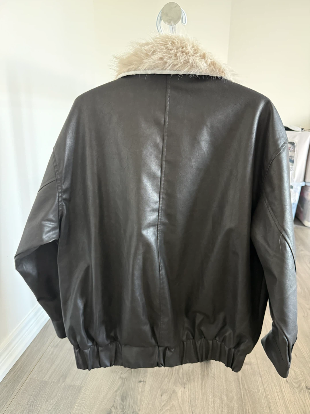 Girl Style Synthetic Leather Jacket with Detachabl - photo 3