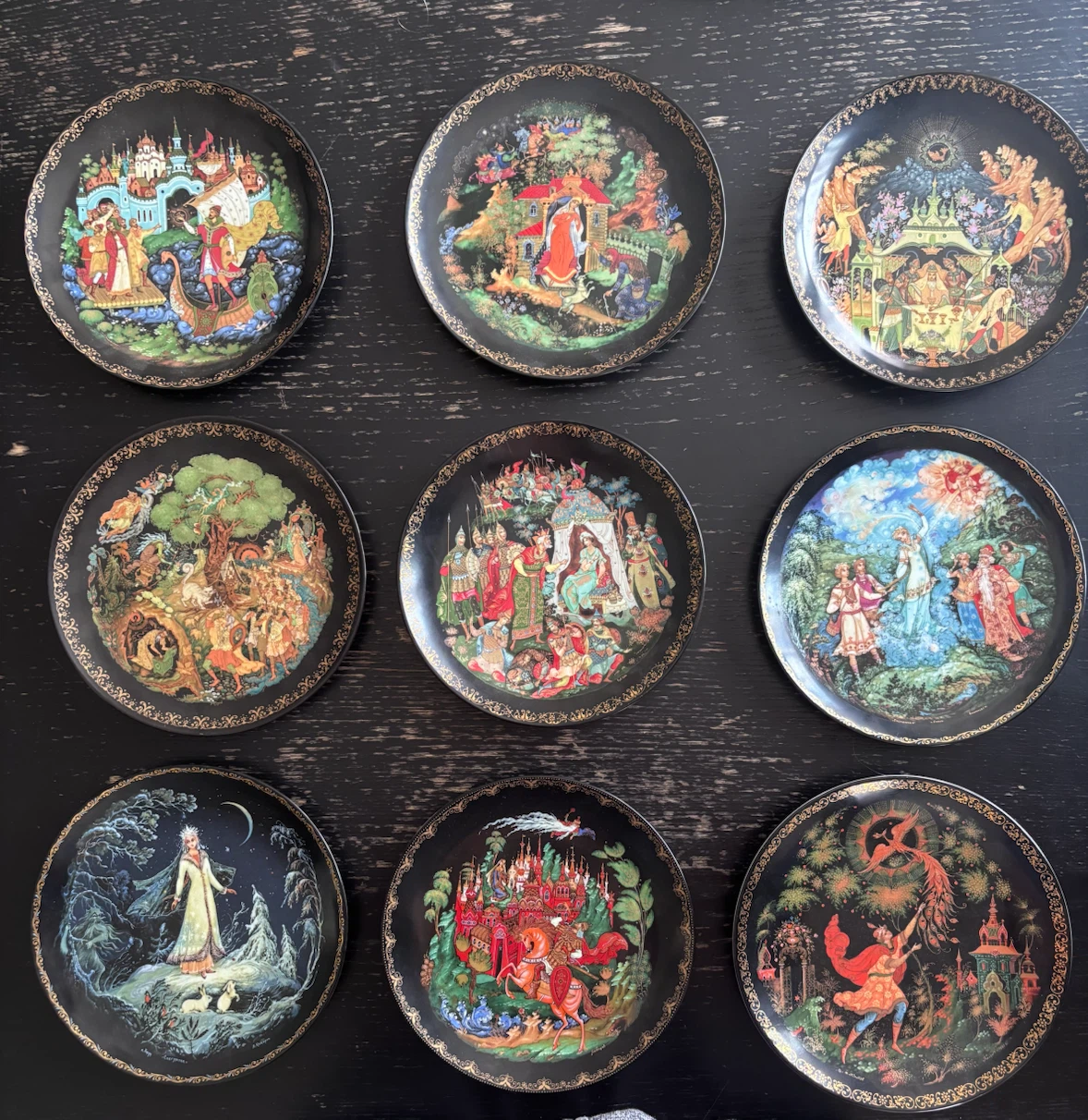 Decorative Collector Plates - Set of 9