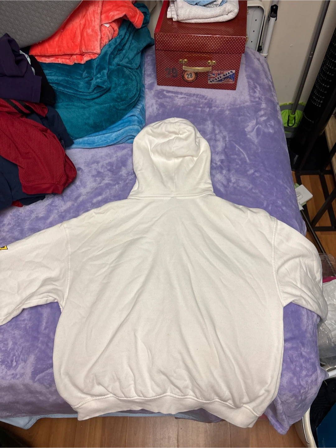 White Racing Zip-Up Hoodie - photo 2