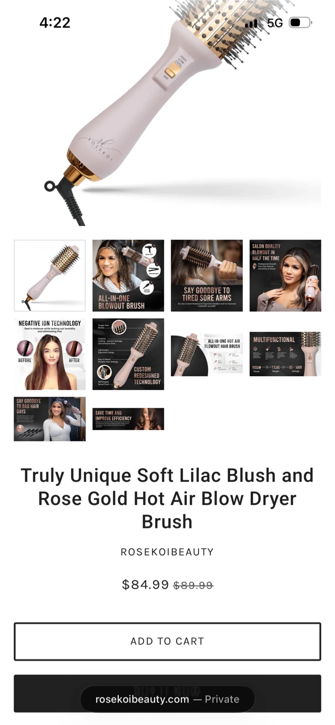 ROSEKOI BEAUTY Professional Hot Air Blowout Brush - photo 3
