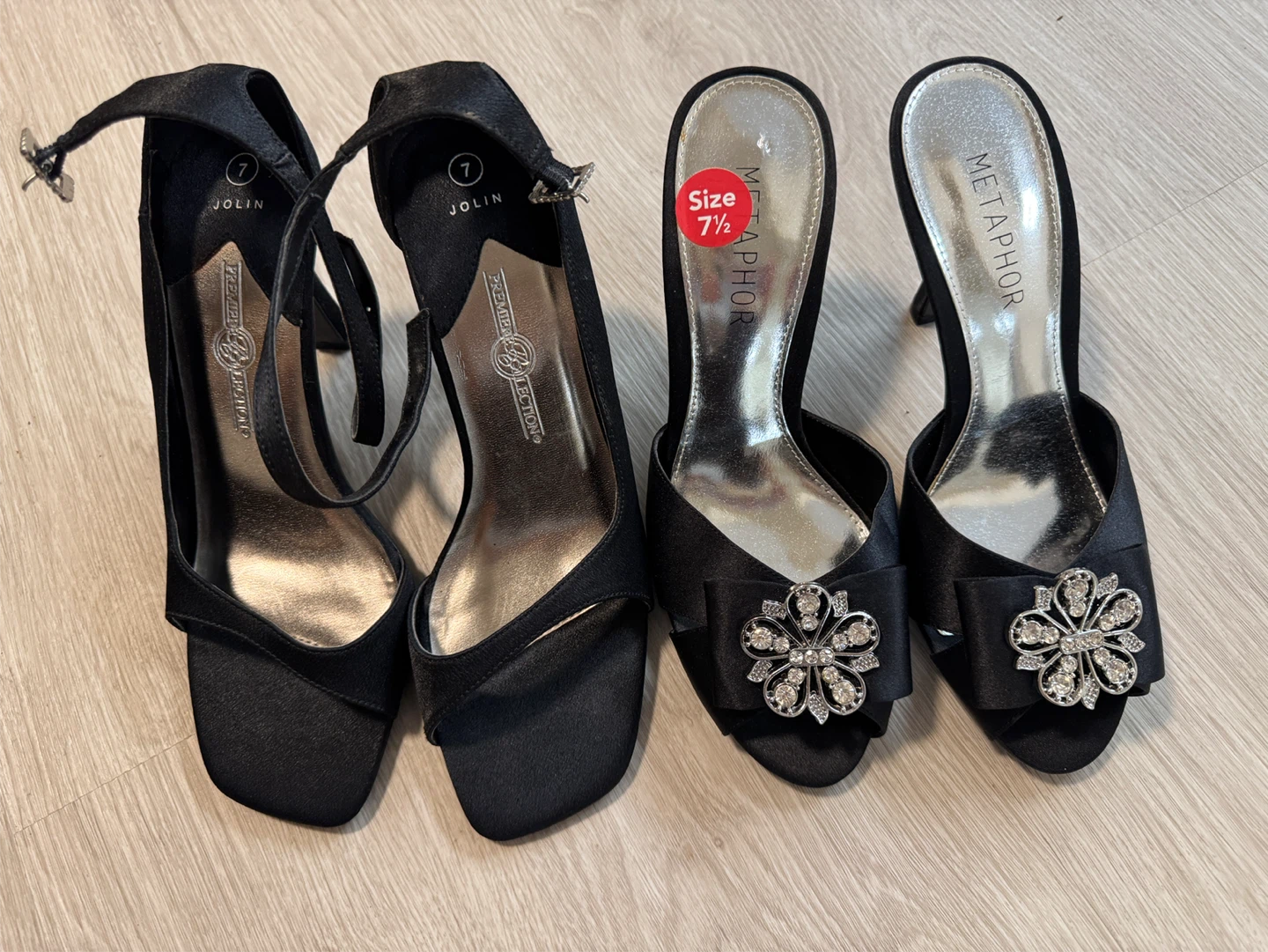 Set of 2 New black heels- size 7.5