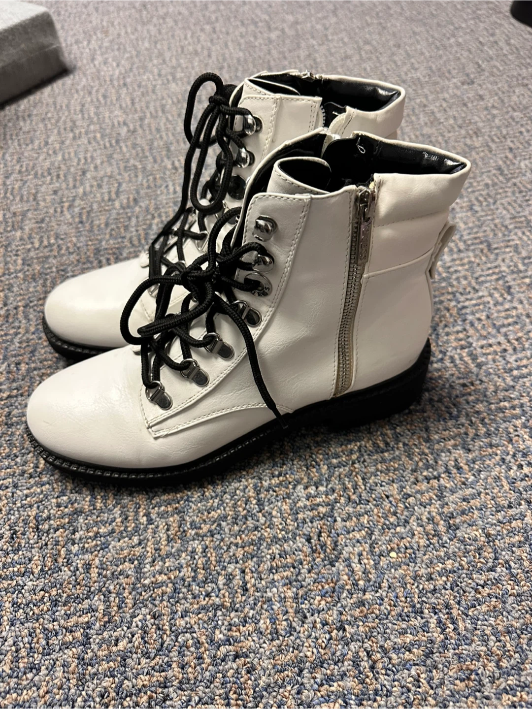 White Guess Women Combat Boots - photo 2