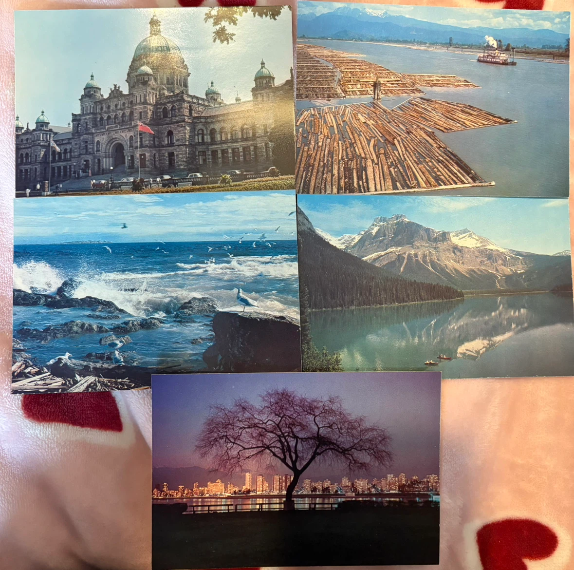 Vintage Mid-Century B.C. Postcard Lot (Set of 5)