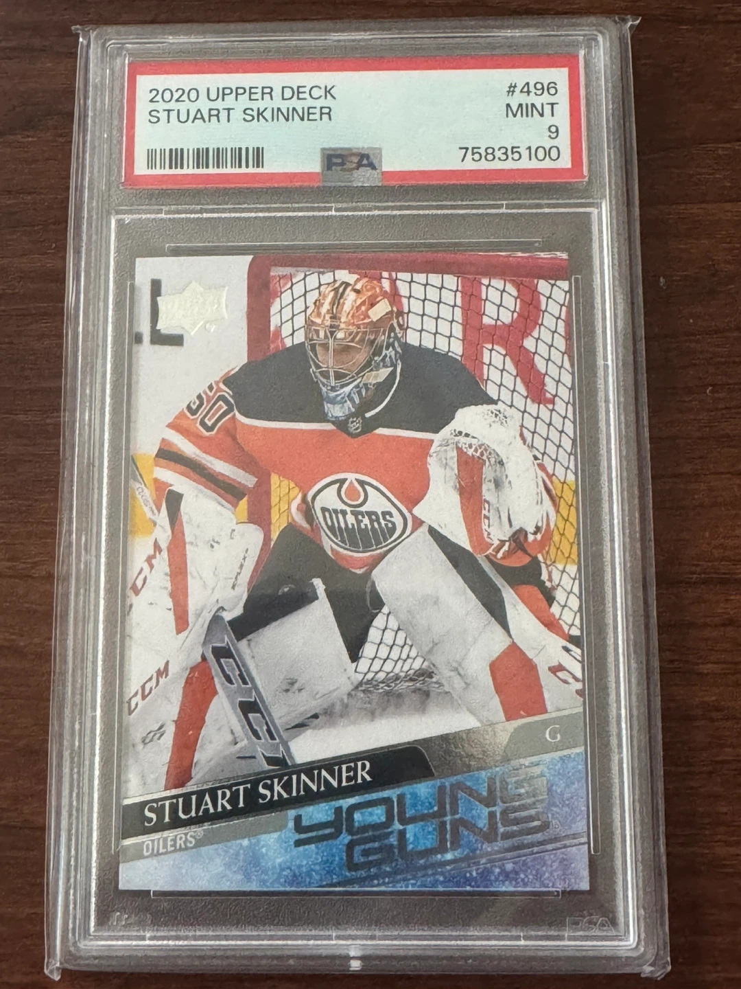2020 Upper Deck Stuart Skinner Young Guns Hockey Card PSA 9