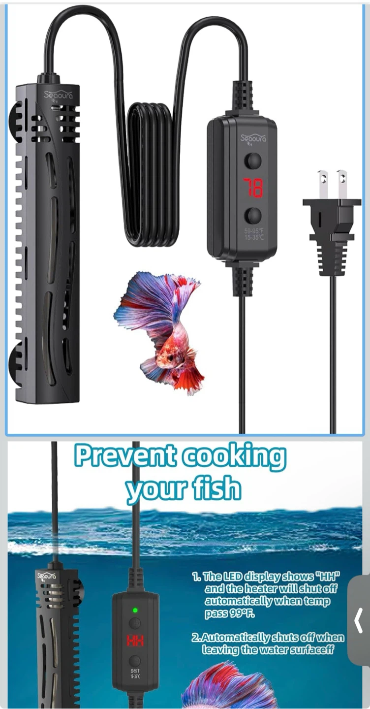 Seagoua Mini Aquarium Heater SR-308 (25W)