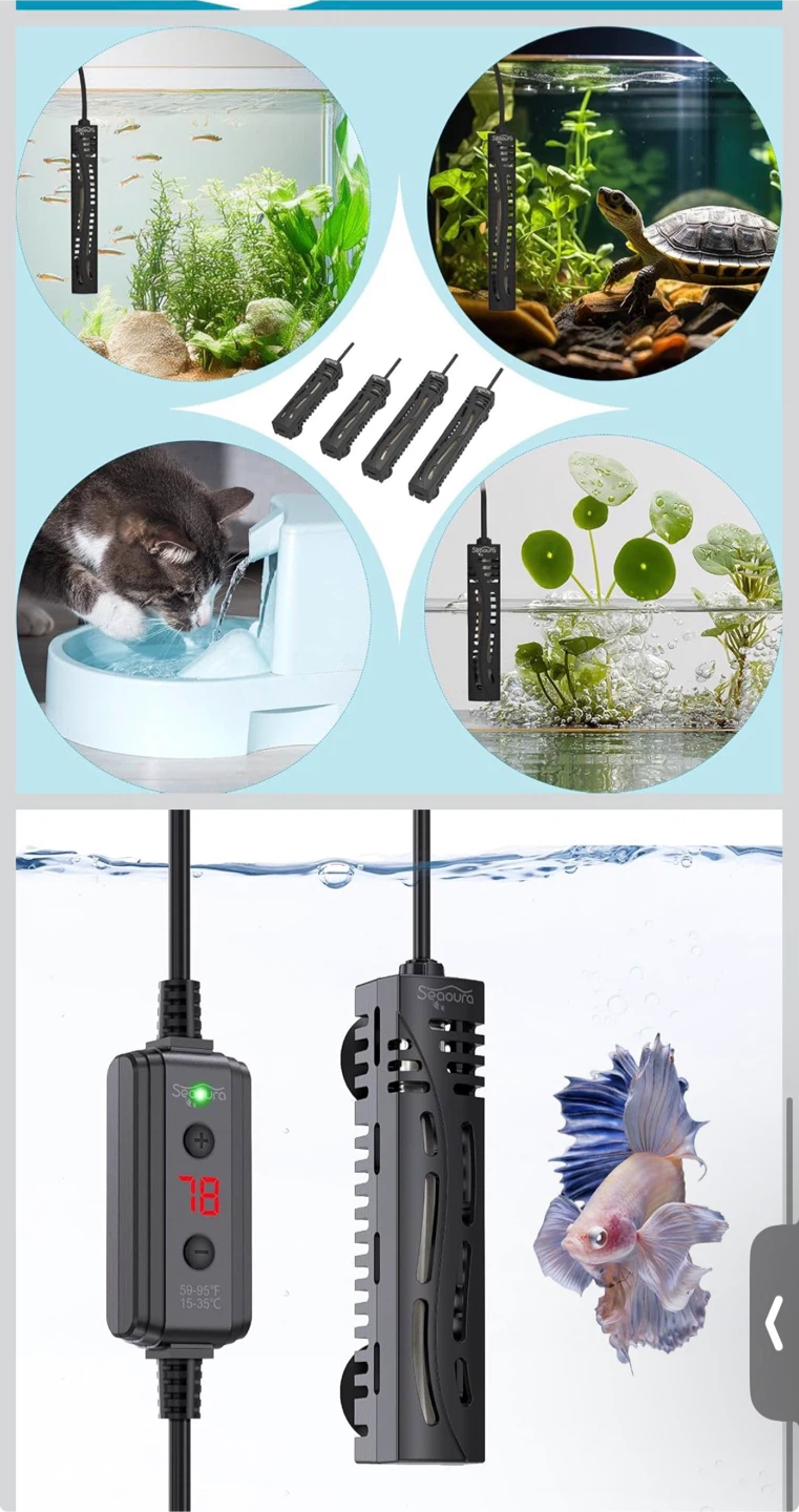 Seagoua Mini Aquarium Heater SR-308 (25W) - photo 2