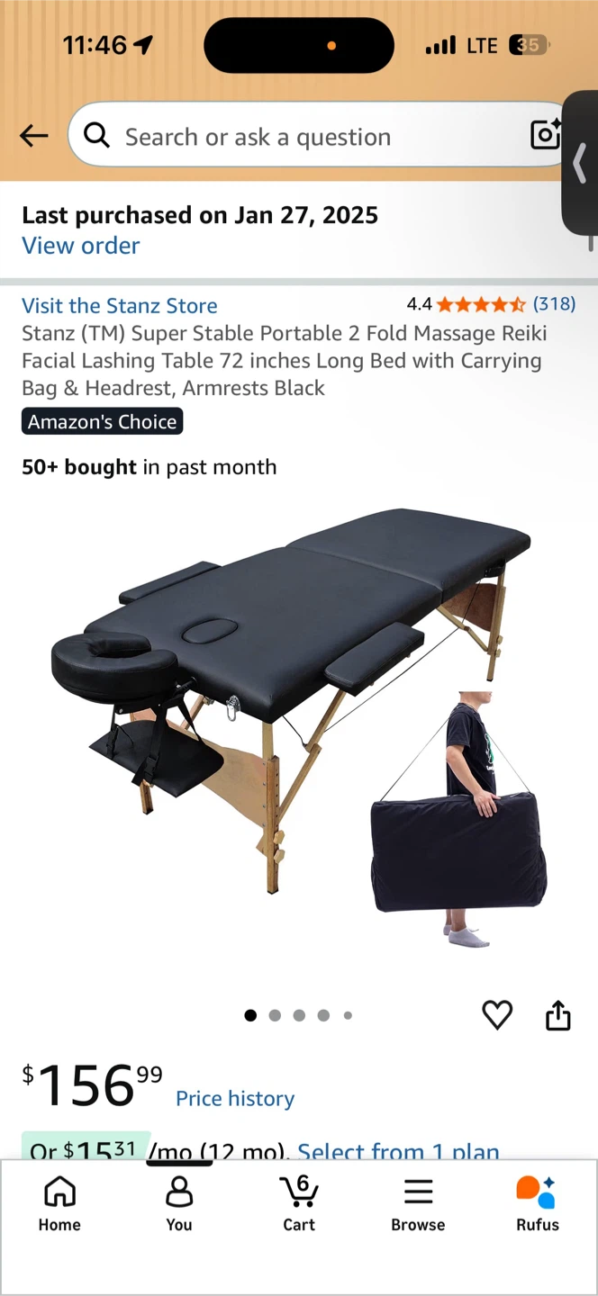 Stanz (TM) Portable Massage Table 72 inches