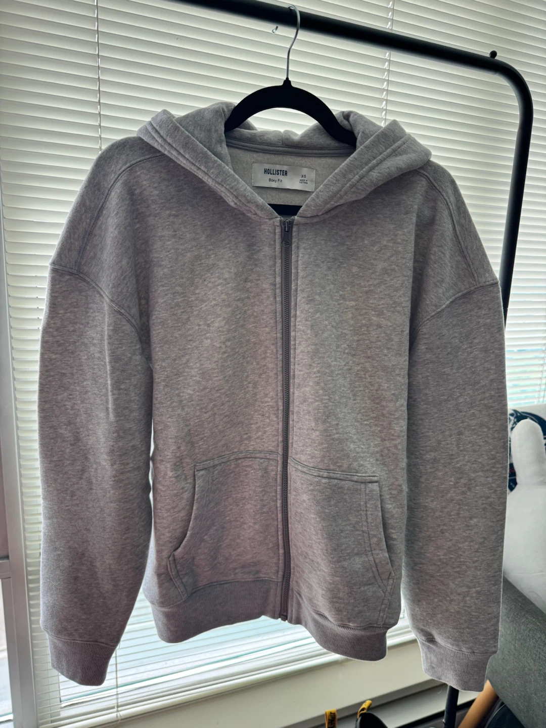 Hollister Grey Zip-Up Hoodie