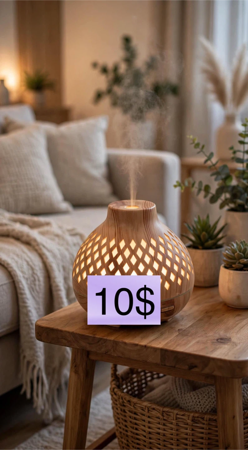 Wood grain essential oil diffuser