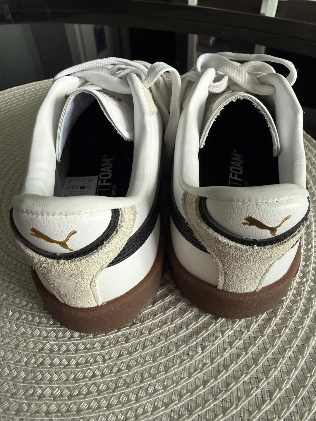 Puma White & Black Suede Sneakers - Women's US 5.5 - photo 4