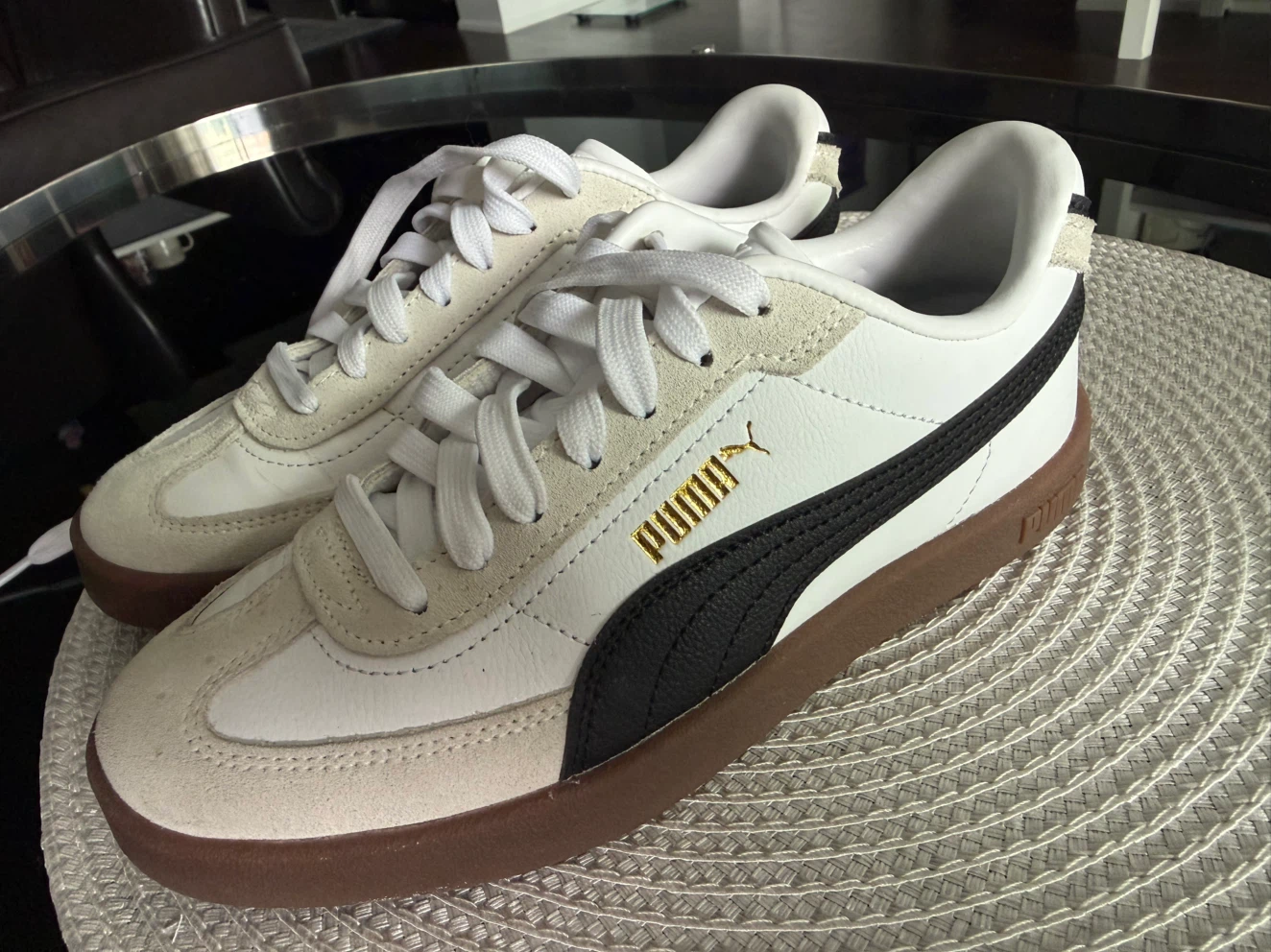 Puma White & Black Suede Sneakers - Women's US 5.5 - photo 5