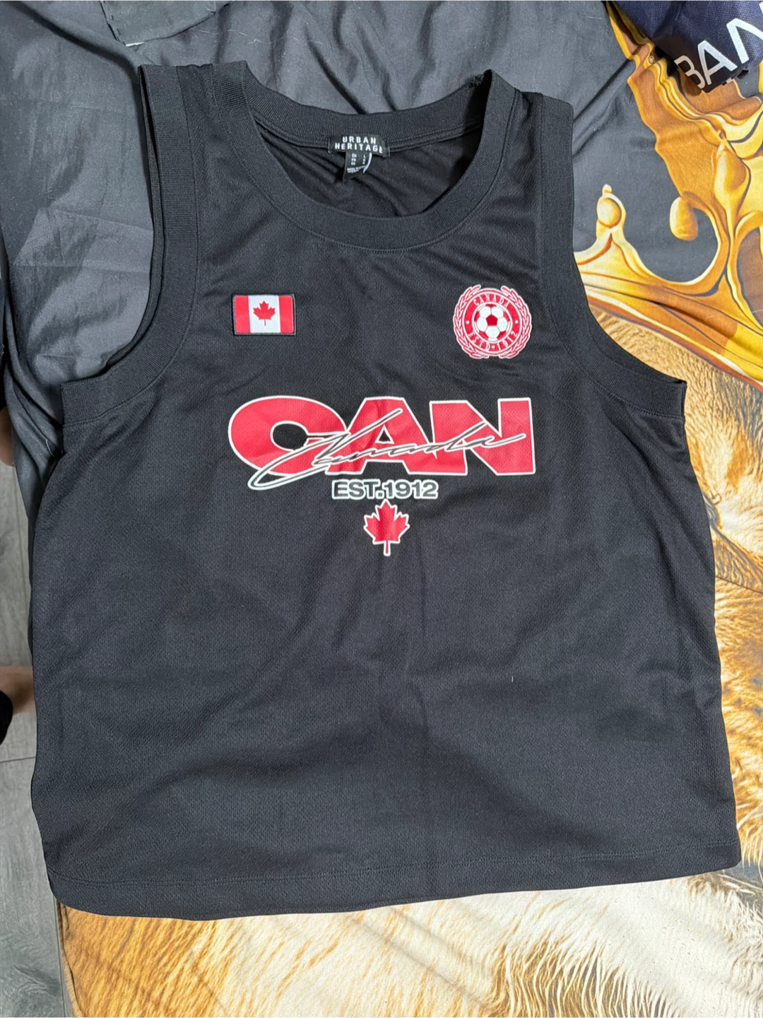Urban Heritage Black "CAN" Basketball Tank Top