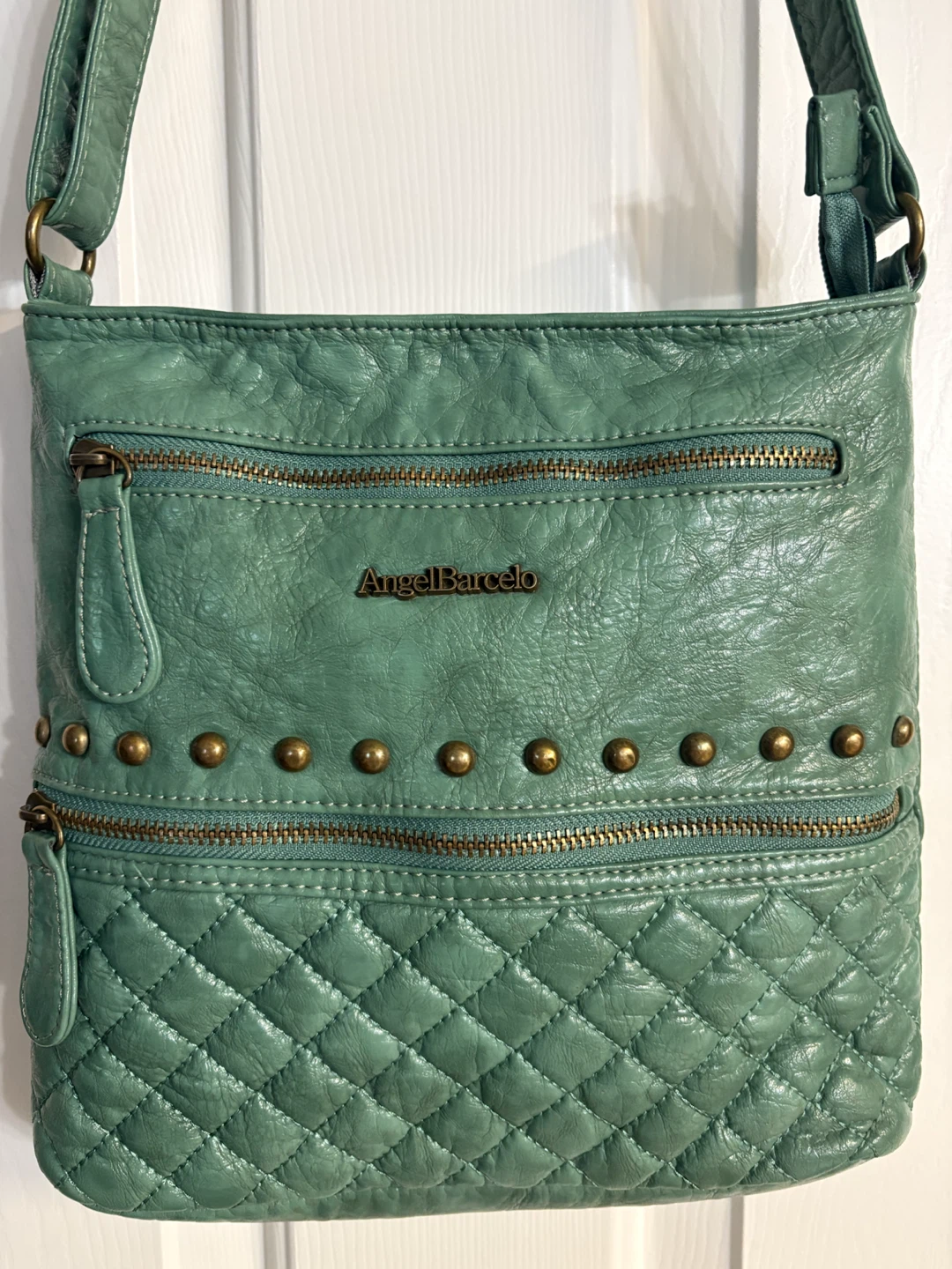 Angel Barcelo Green Faux Leather Crossbody Bag - photo 2
