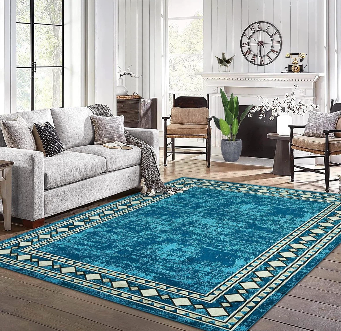 Blue Area Rug 9x12 ft - photo 2