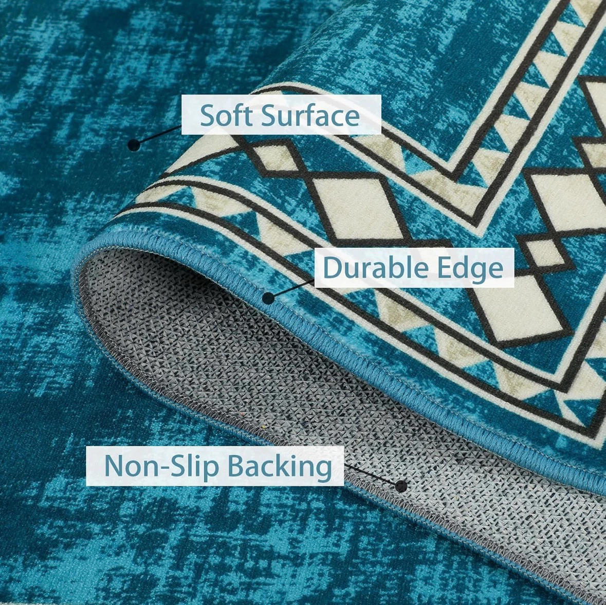 Blue Area Rug 9x12 ft - photo 4