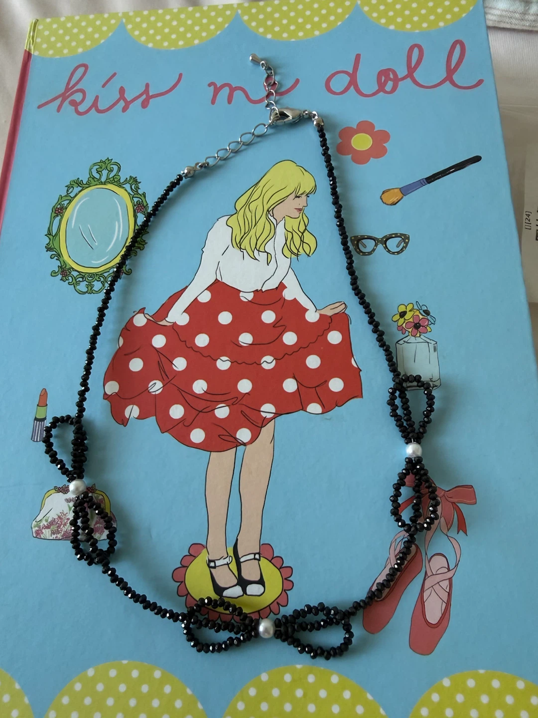 Korean ribbon Collarbone Necklace