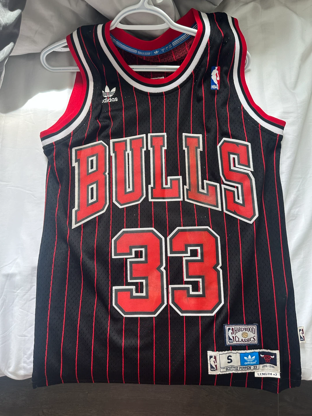 Adidas Chicago Bulls Scottie Pippen #33 Pinstripe Jersey
