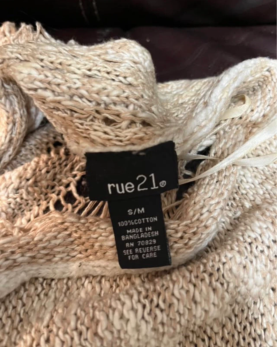 Rue 21 Women's Crochet Knit Sweater S/M - photo 3