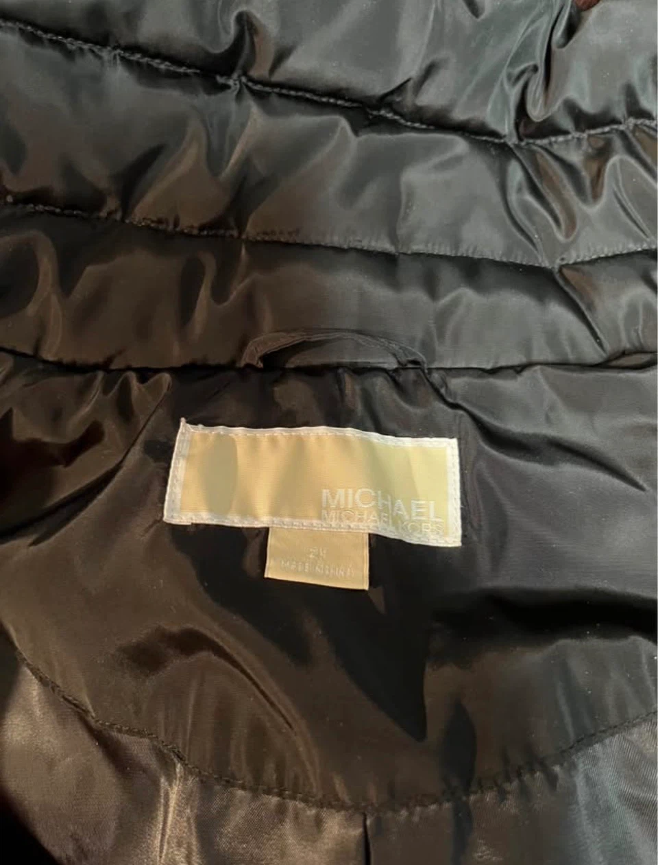 Michael Kors Black Puffer Jacket with Fur Hood - photo 2