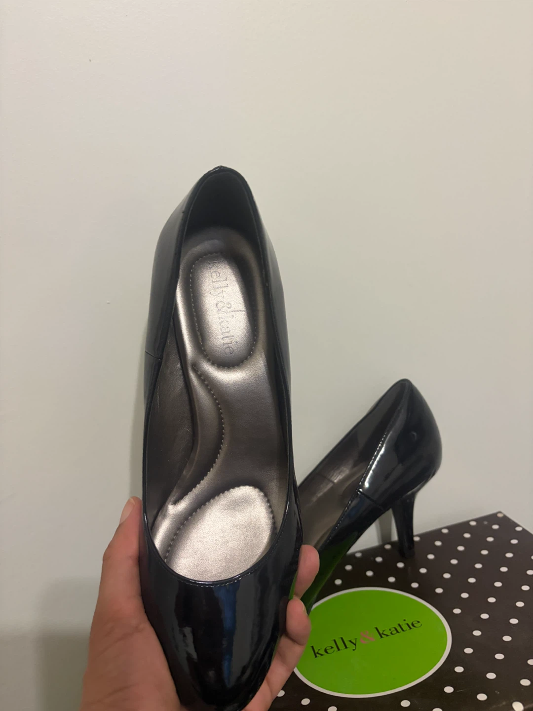 Kelly & Katie Black Patent Heels