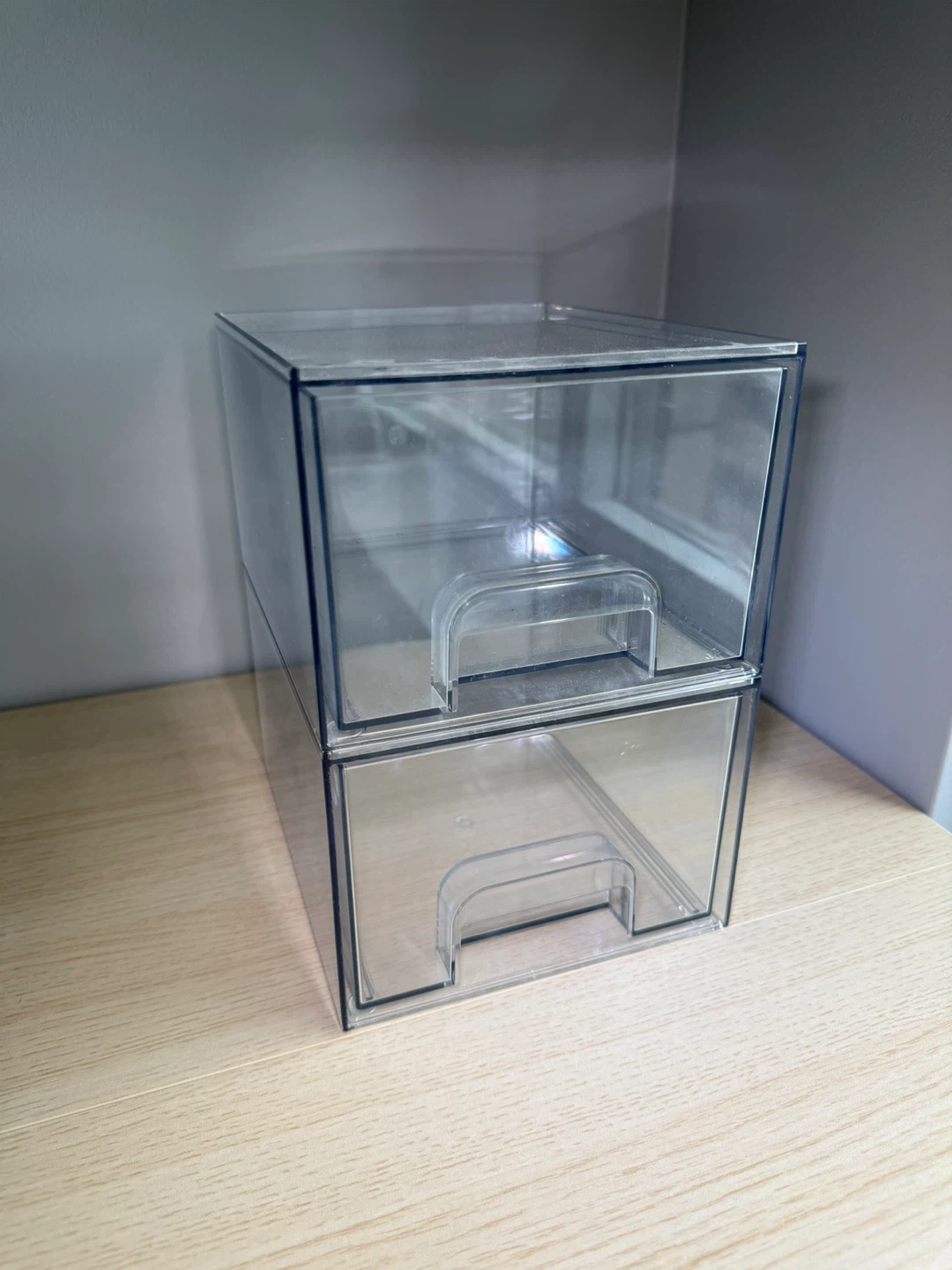 $10 Makeup ! Clear Stackable Storage Drawers