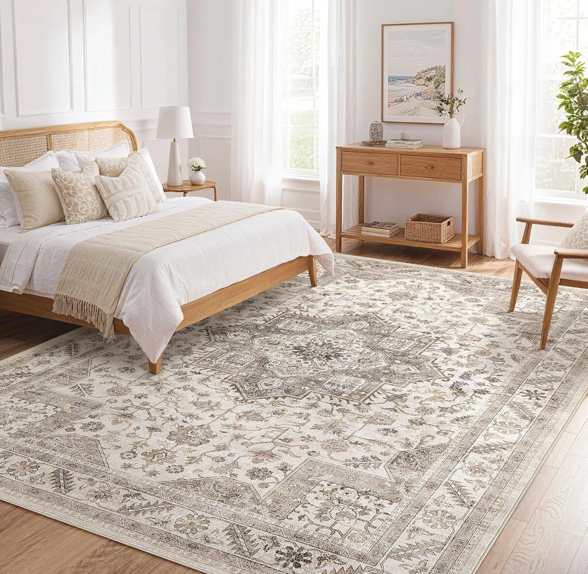 Persian Style Area Rug - Neutral Tones
