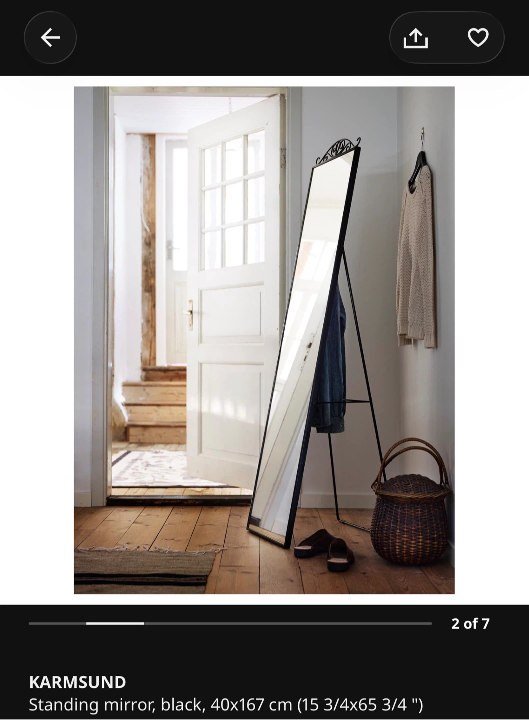 Moving out sell! IKEA KARMSUND Standing Mirror - photo 3