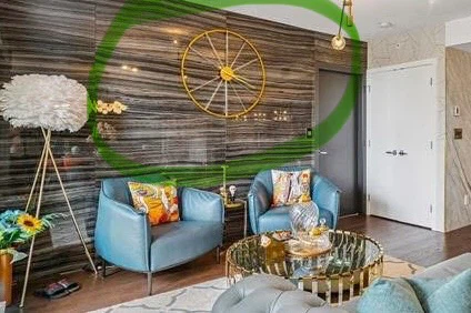 Large Gold & acrylic Wall Clock - photo 2