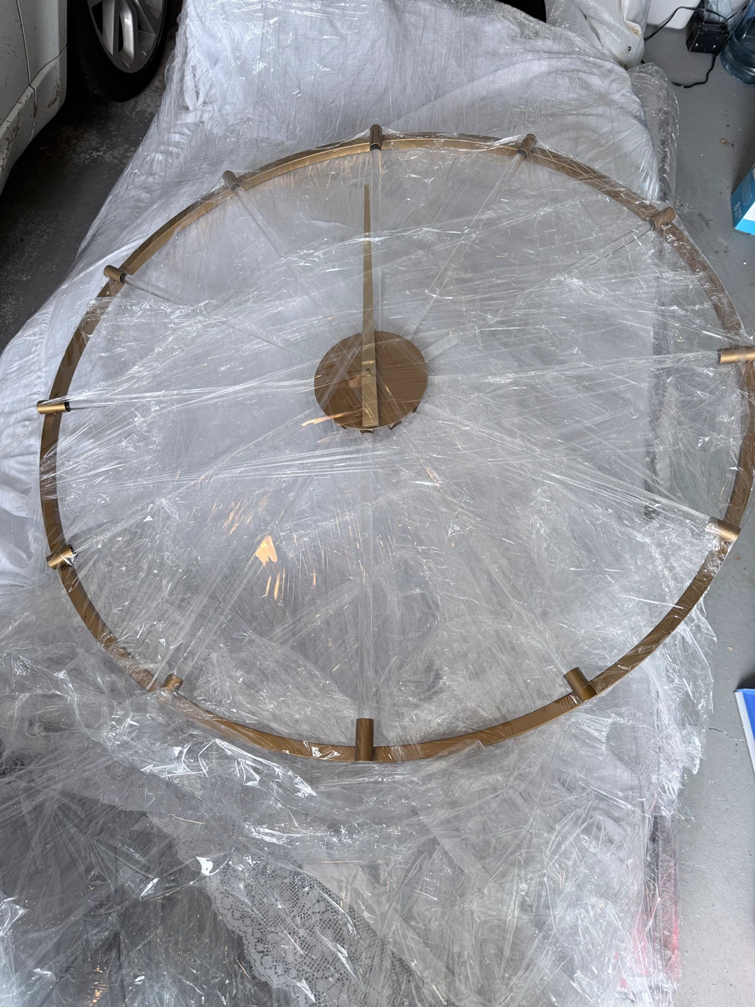 Large Gold & acrylic Wall Clock - photo 3