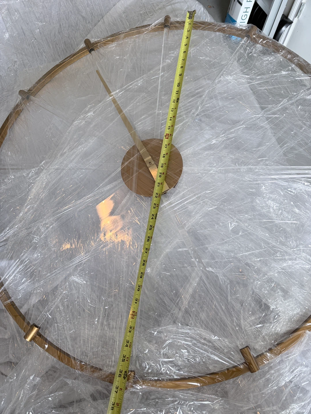 Large Gold & acrylic Wall Clock - photo 4