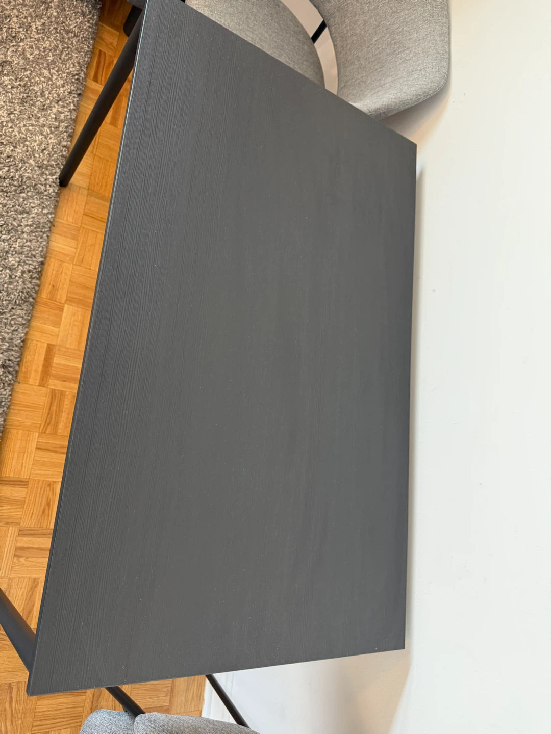 Square black IKEA Dining Table with 2 comfortable Chairs - photo 4