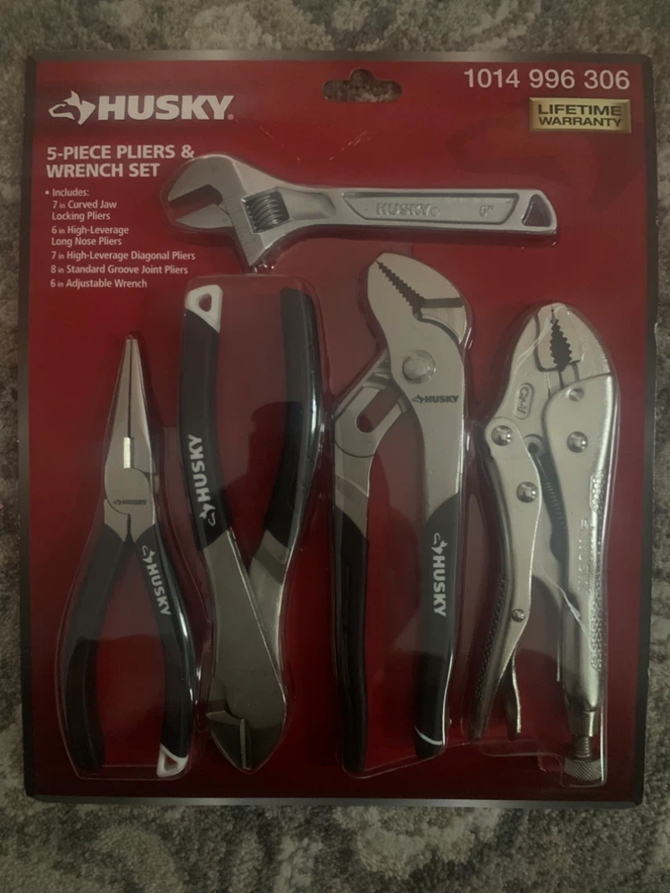 Husky 5-Piece Pliers & Wrench Set