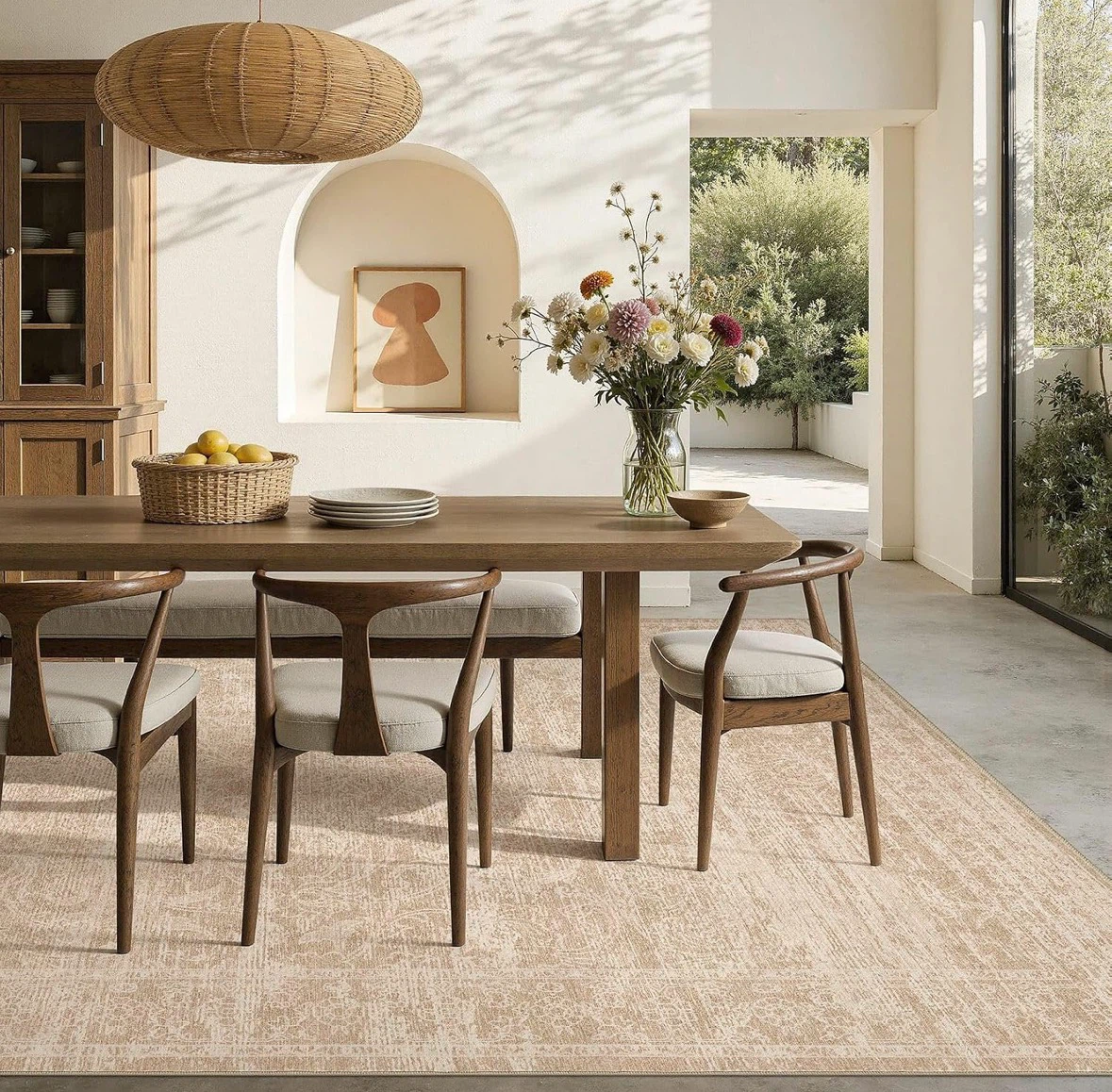 Area Rug 10' x 12' Beige/Dark Brown - photo 5