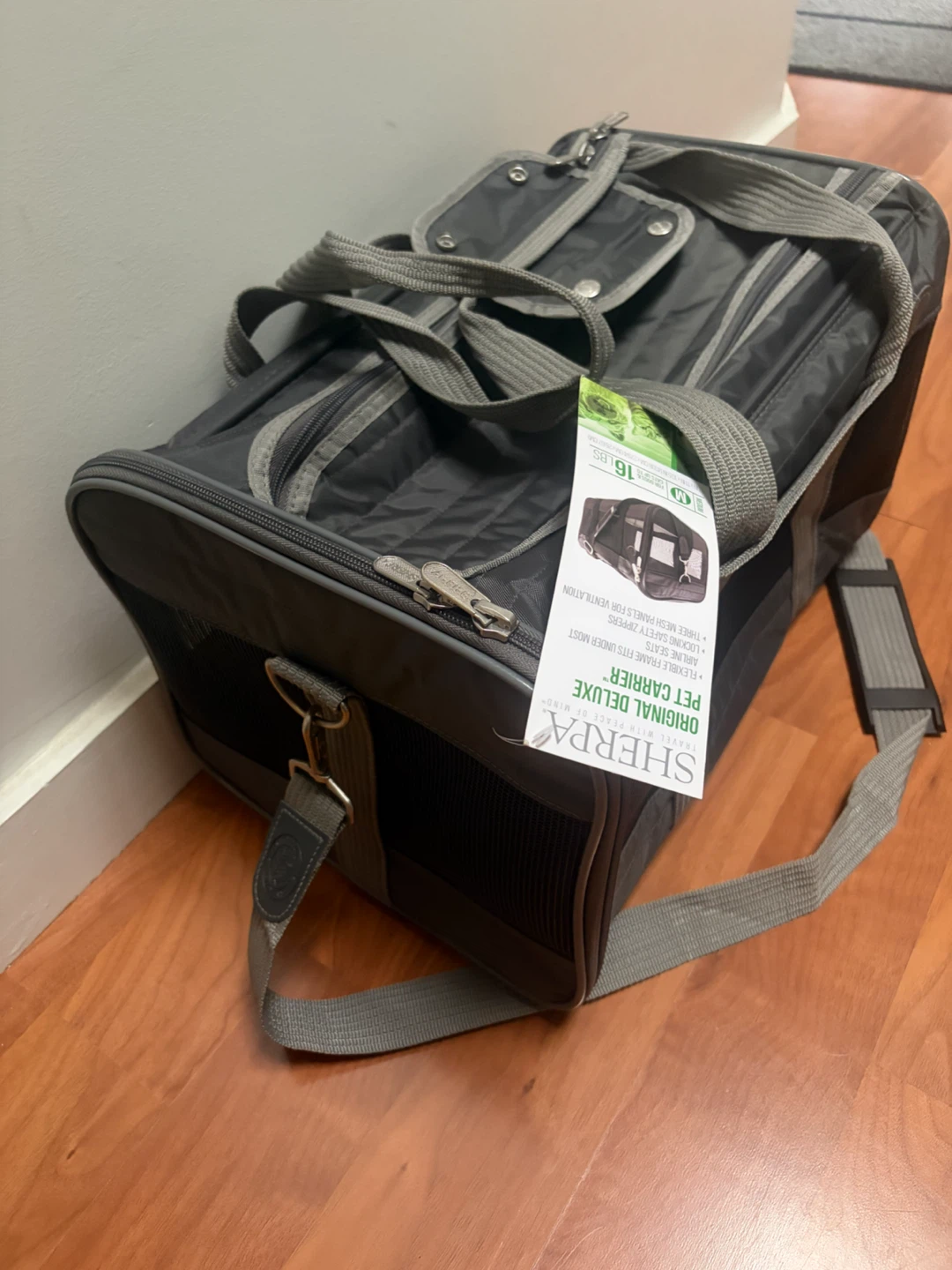 Sherpa Original Deluxe Pet Carrier Bag - Charcoal, Medium - photo 2