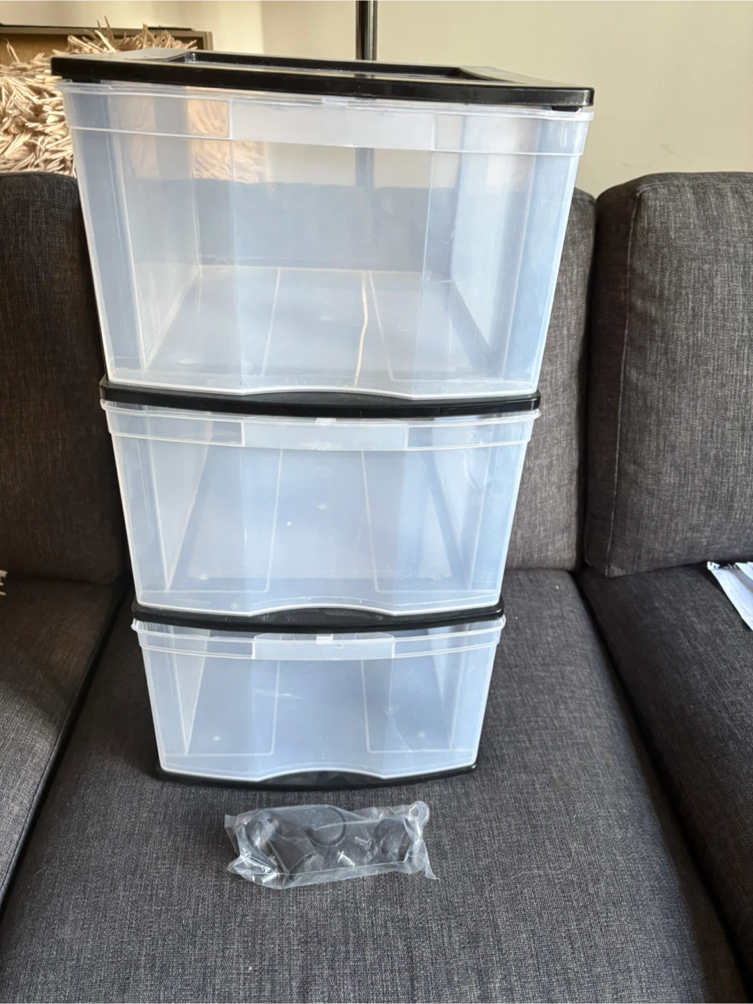 3-Drawer Plastic Storage Unit with Wheels