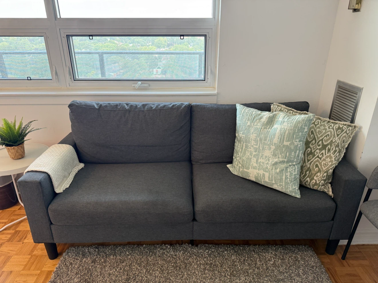 Dark Gray 2-Seater Sofa