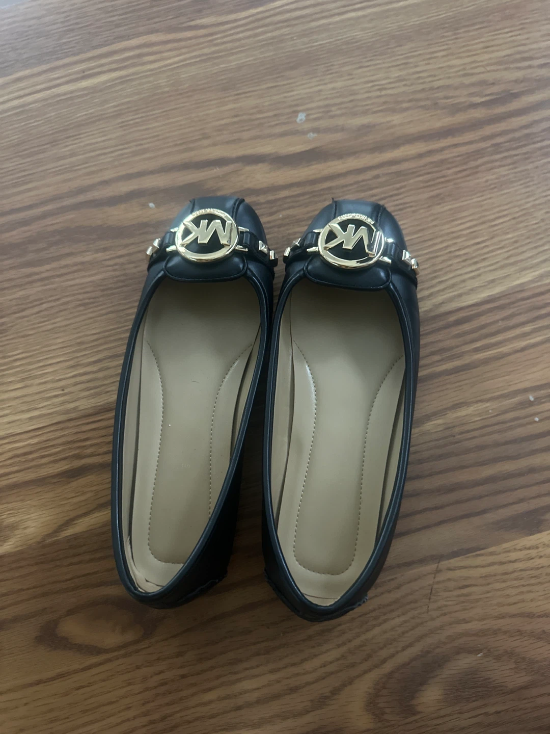 Michael Kors Black Leather Loafer Flats