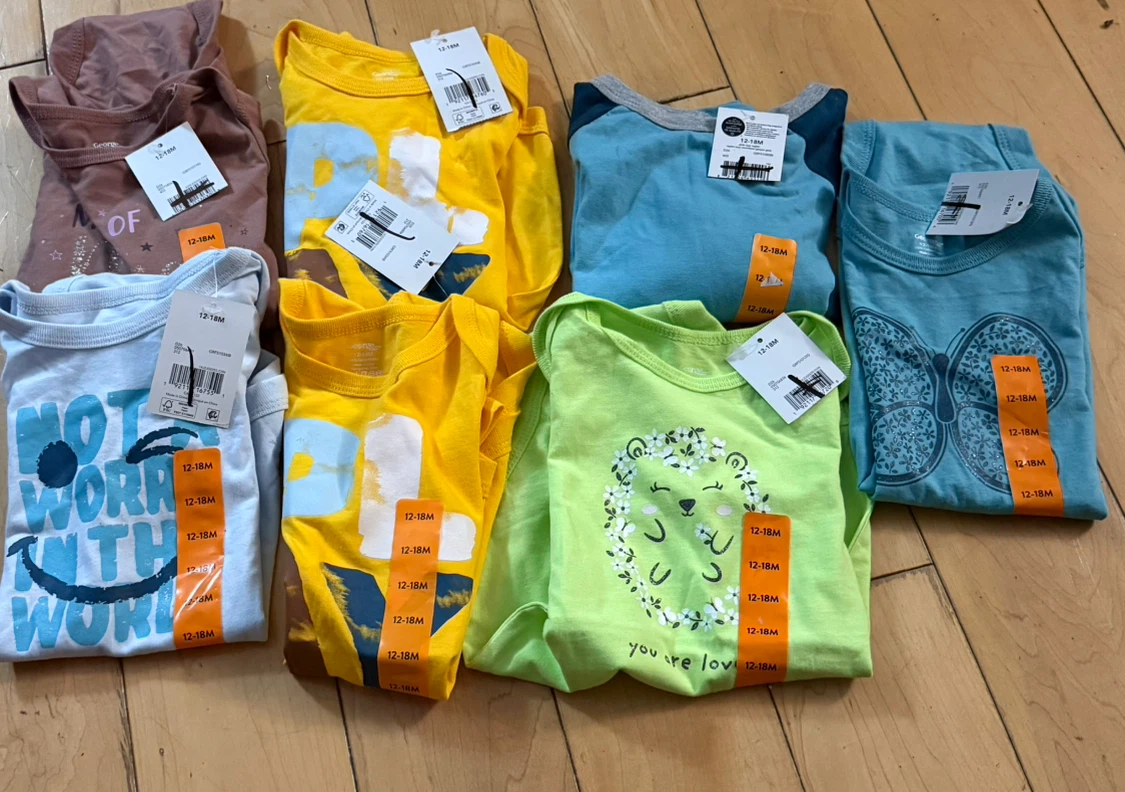 George Baby Bodysuits (7-Pack) 12-18M
