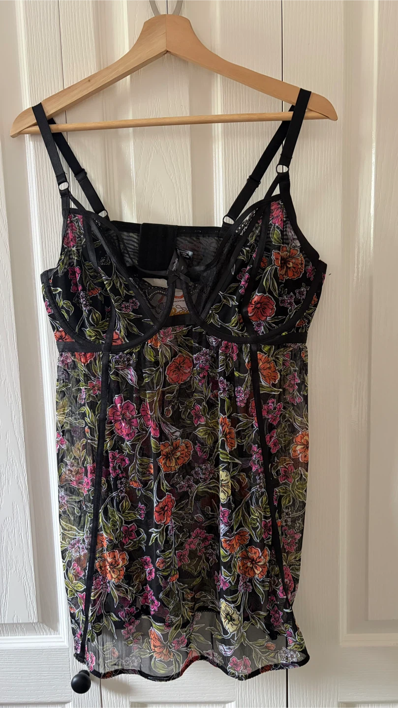 Floral Babydoll Lingerie