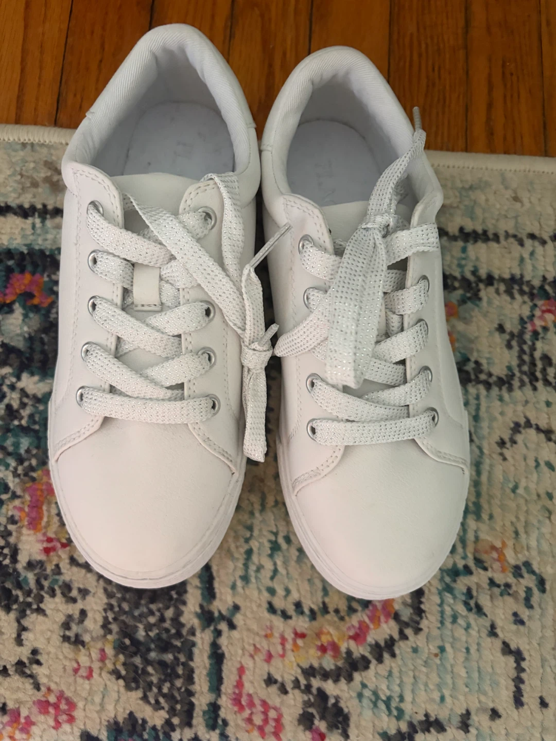 The Children's Place White Lace-Up Sneakers Size 3