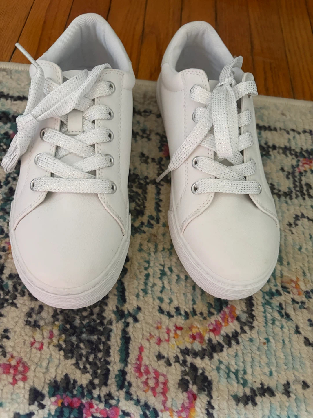 The Children's Place White Lace-Up Sneakers Size 3 - photo 3